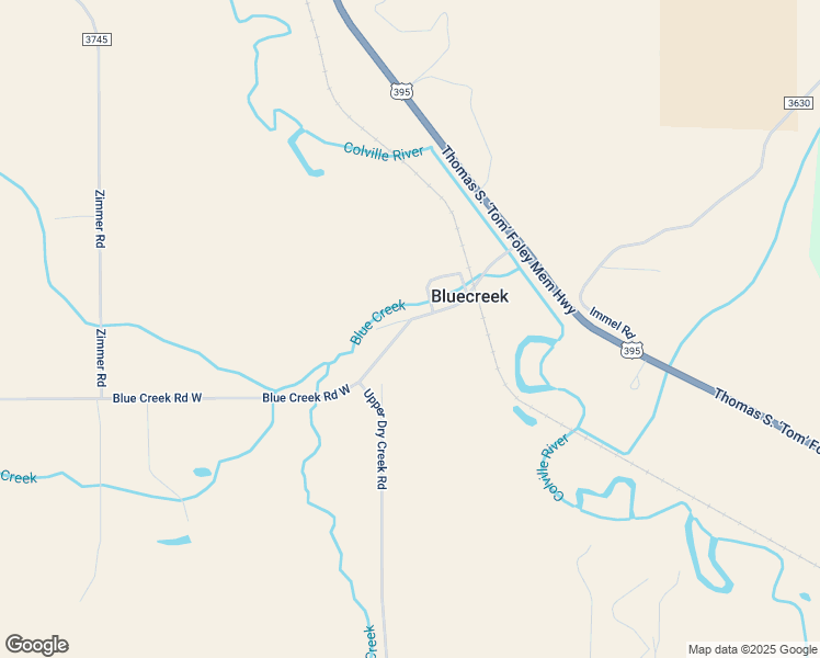 map of restaurants, bars, coffee shops, grocery stores, and more near 1691 Blue Creek Road West in Chewelah