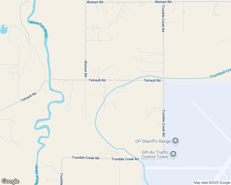 map of restaurants, bars, coffee shops, grocery stores, and more near 232 Tetrault Road in Kalispell