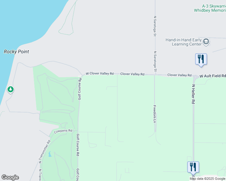 map of restaurants, bars, coffee shops, grocery stores, and more near 3137 Thunder Lane in Oak Harbor