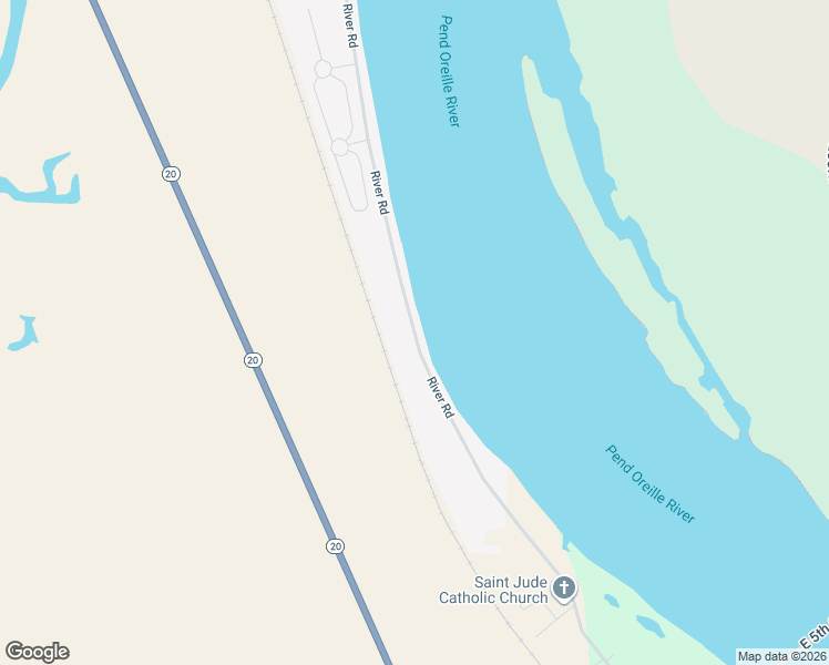 map of restaurants, bars, coffee shops, grocery stores, and more near 597 River Road in Cusick