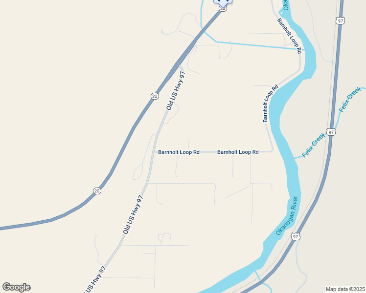 map of restaurants, bars, coffee shops, grocery stores, and more near 11 Barnholt Loop Road in Okanogan