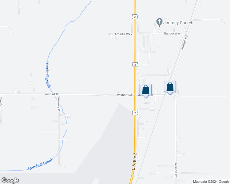 map of restaurants, bars, coffee shops, grocery stores, and more near 127 Wishart Road in Columbia Falls