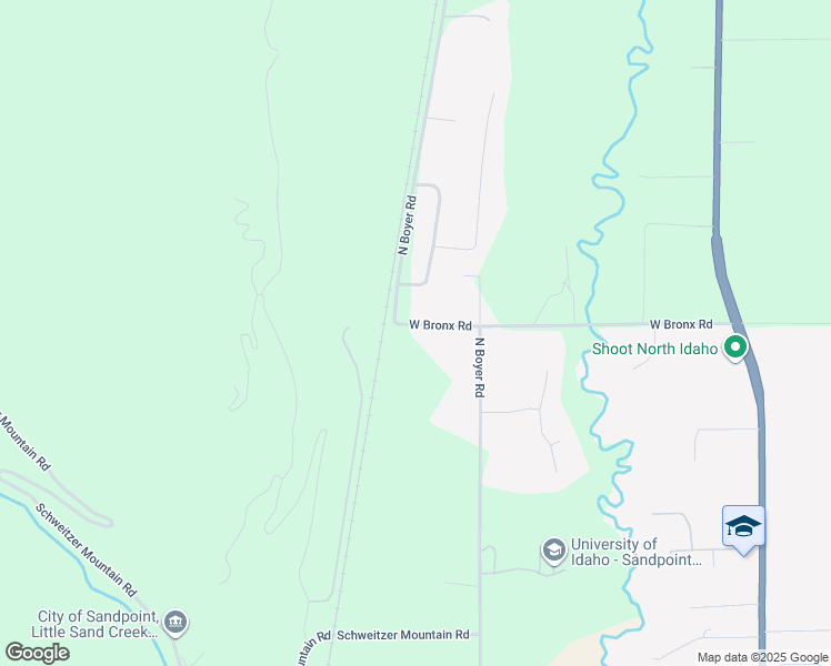 map of restaurants, bars, coffee shops, grocery stores, and more near 565 West Bronx Road in Sandpoint