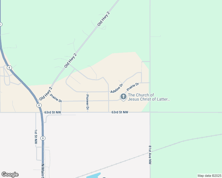 map of restaurants, bars, coffee shops, grocery stores, and more near 301 Adeline Drive in Stanley