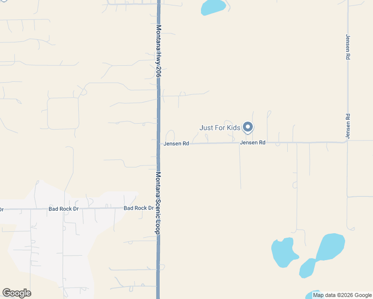 map of restaurants, bars, coffee shops, grocery stores, and more near 119 Jensen Road in Columbia Falls