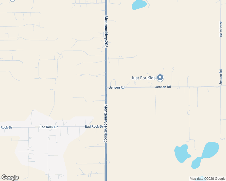 map of restaurants, bars, coffee shops, grocery stores, and more near 101 Jensen Road in Columbia Falls