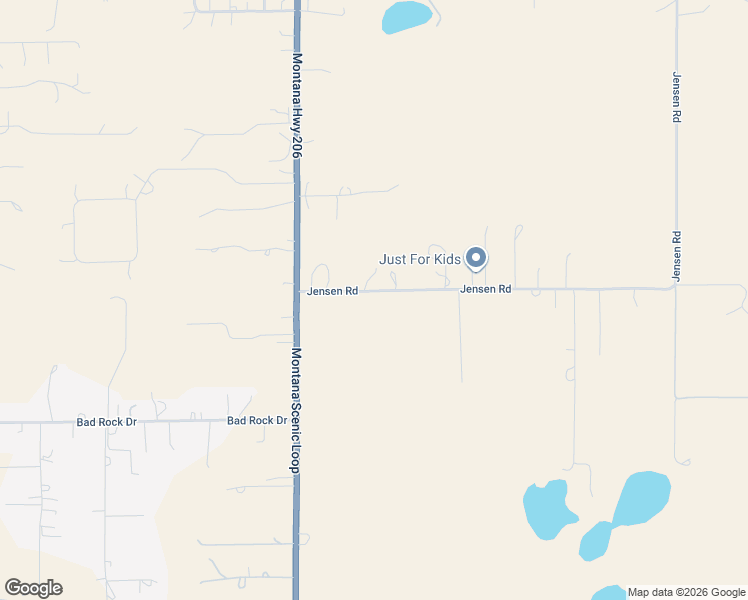 map of restaurants, bars, coffee shops, grocery stores, and more near 119 Jensen Road in Columbia Falls