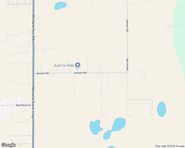 map of restaurants, bars, coffee shops, grocery stores, and more near 315 Jensen Road in Columbia Falls