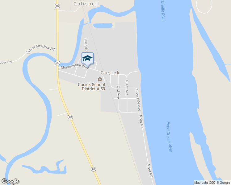 map of restaurants, bars, coffee shops, grocery stores, and more near 208 2nd Avenue in Cusick