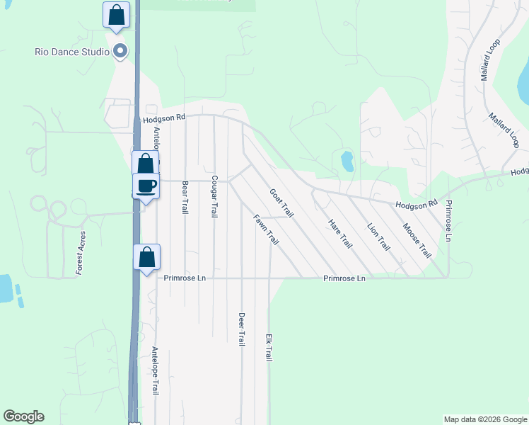 map of restaurants, bars, coffee shops, grocery stores, and more near 215-225 Fawn Trail in Whitefish