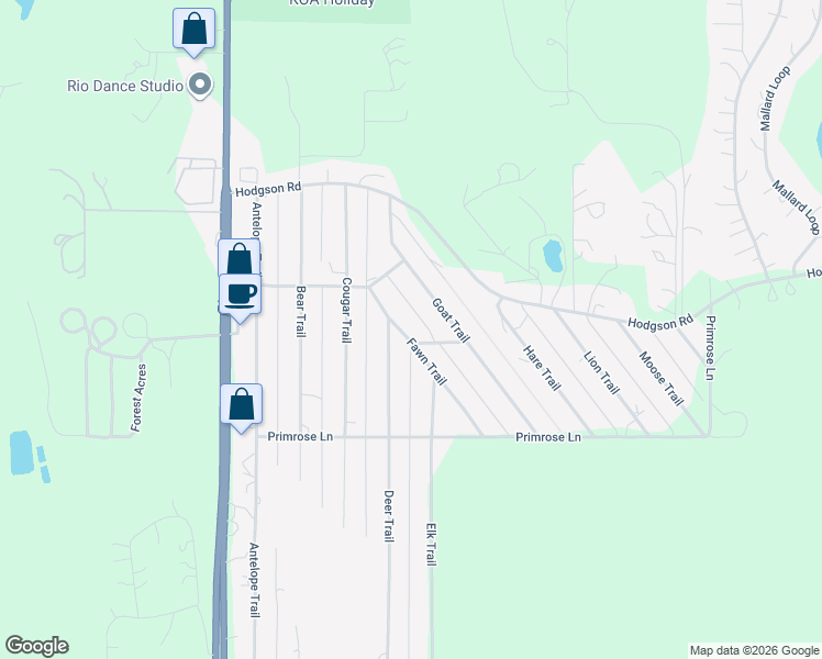 map of restaurants, bars, coffee shops, grocery stores, and more near 225 Fawn Trail in Whitefish