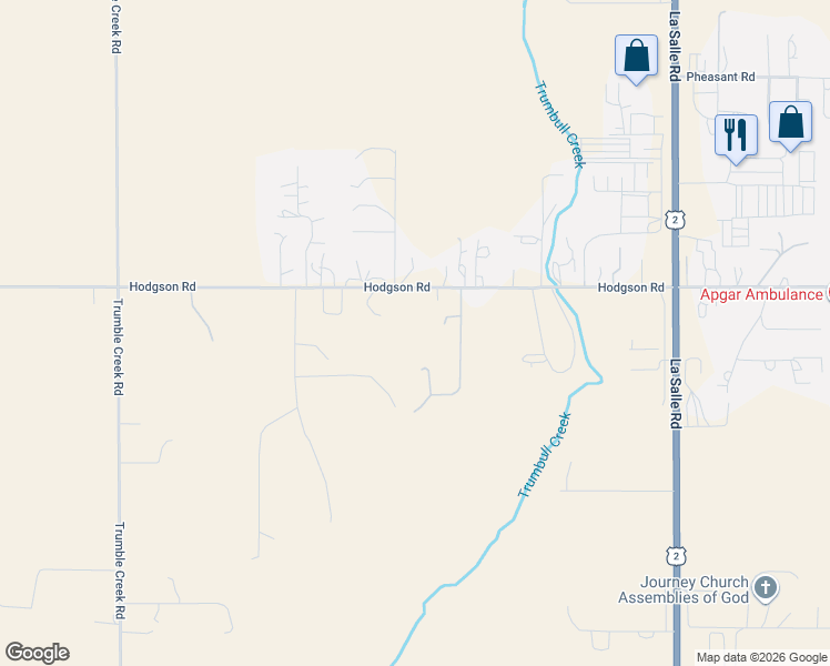 map of restaurants, bars, coffee shops, grocery stores, and more near 1024 Cowboy Way in Columbia Falls