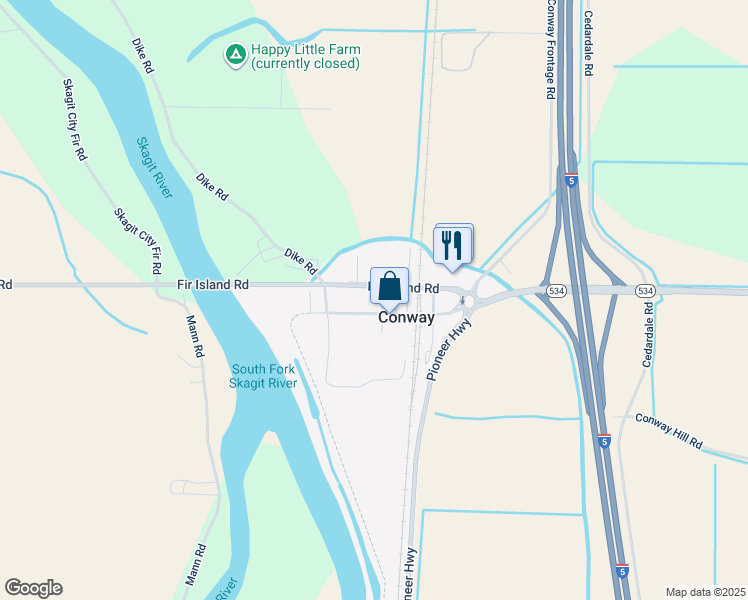 map of restaurants, bars, coffee shops, grocery stores, and more near in Conway