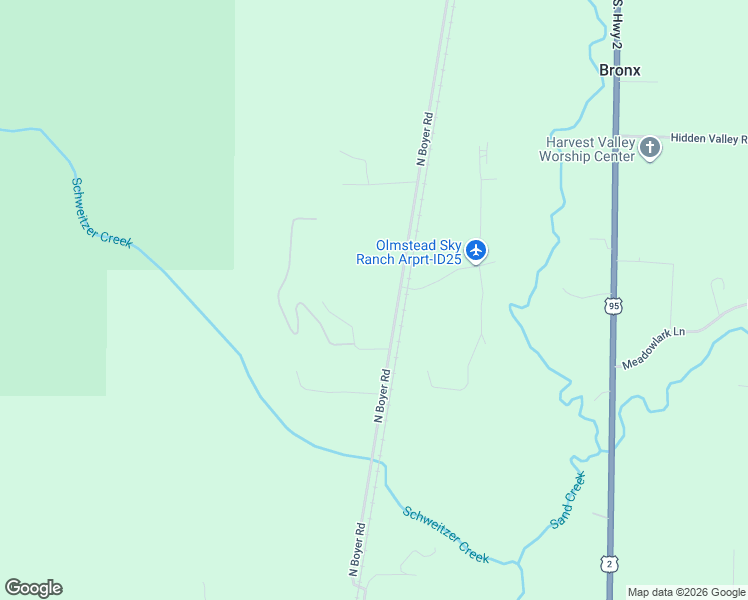 map of restaurants, bars, coffee shops, grocery stores, and more near 12542 North Boyer Road in Sandpoint
