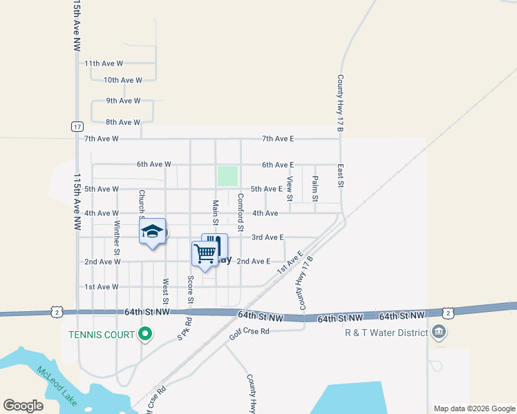 map of restaurants, bars, coffee shops, grocery stores, and more near 12 High Street in Ray