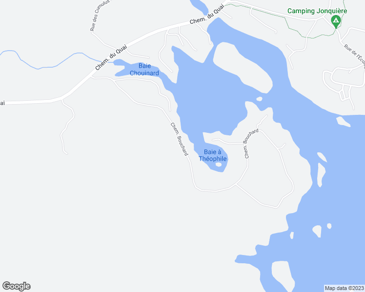 map of restaurants, bars, coffee shops, grocery stores, and more near Chemin Bouchard in Saguenay