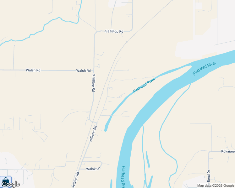 map of restaurants, bars, coffee shops, grocery stores, and more near 1243 Jellison Road in Columbia Falls