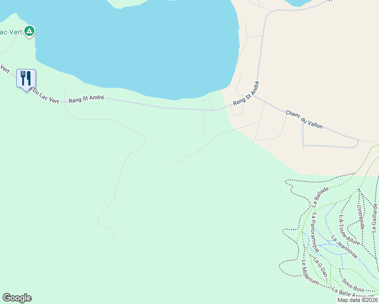 map of restaurants, bars, coffee shops, grocery stores, and more near 96 Chemin de l'Érablière in Hébertville