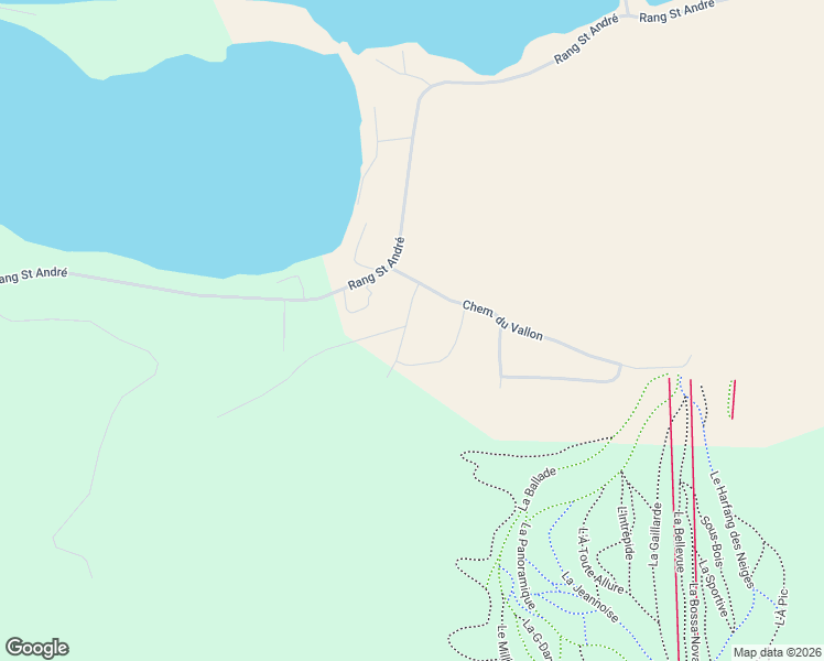 map of restaurants, bars, coffee shops, grocery stores, and more near 96 Chemin de l'Érablière in Hébertville
