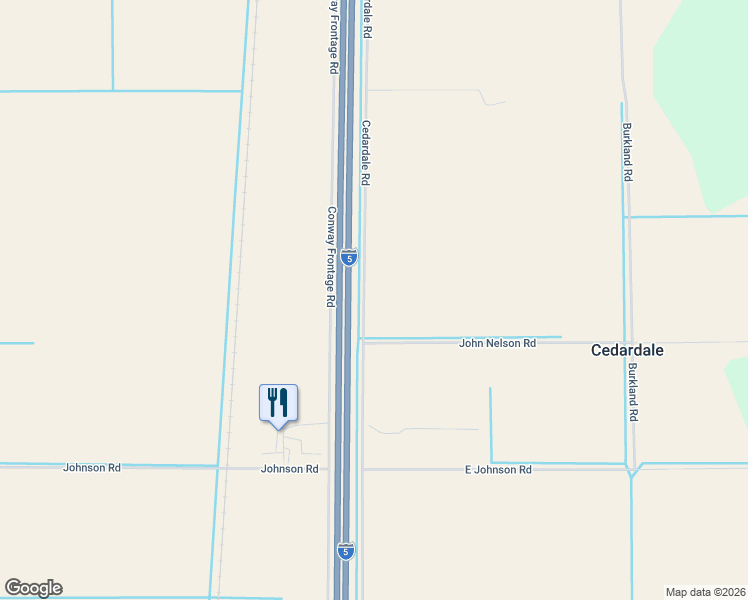 map of restaurants, bars, coffee shops, grocery stores, and more near 19653 Cedardale Road in Mount Vernon