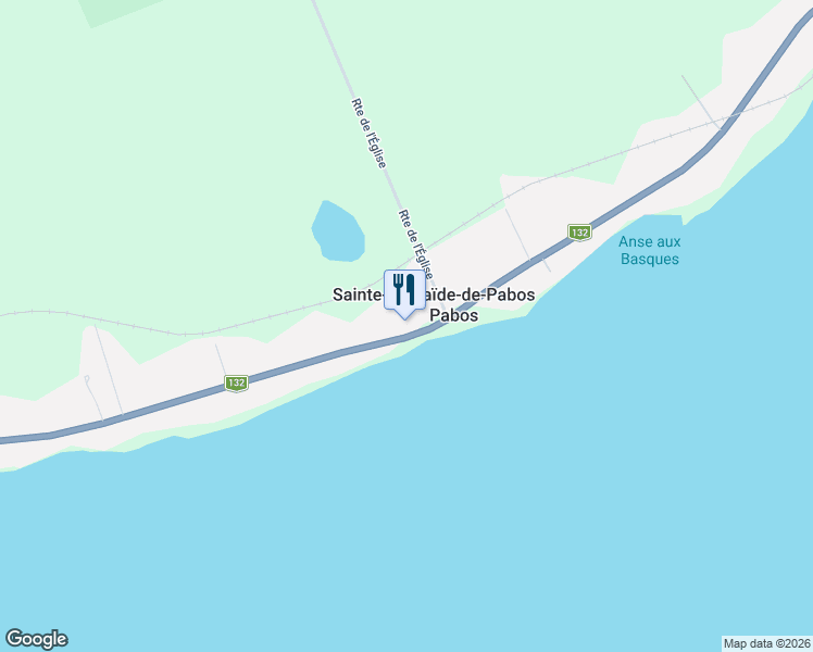 map of restaurants, bars, coffee shops, grocery stores, and more near 399 Boulevard Pabos in Pabos