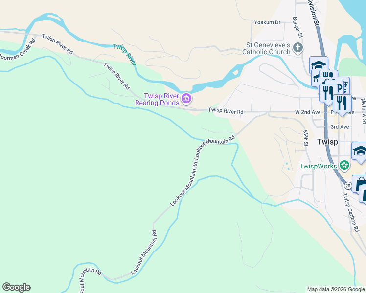 map of restaurants, bars, coffee shops, grocery stores, and more near in Twisp
