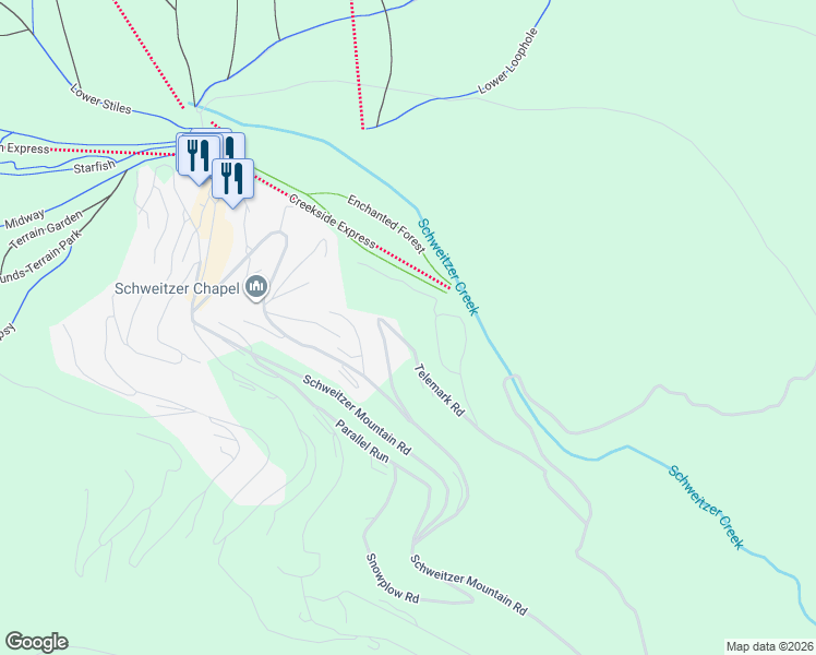map of restaurants, bars, coffee shops, grocery stores, and more near 550 Telemark Road in Sandpoint