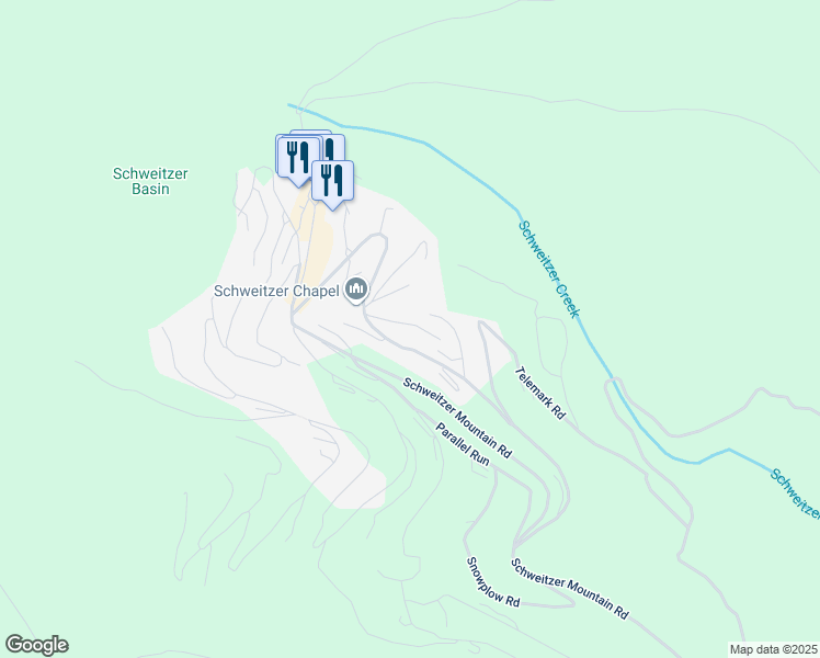 map of restaurants, bars, coffee shops, grocery stores, and more near 154 Slalom Road in Sandpoint