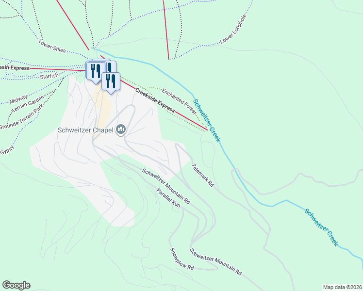 map of restaurants, bars, coffee shops, grocery stores, and more near 550 Telemark Road in Sandpoint