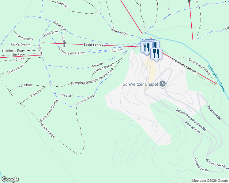 map of restaurants, bars, coffee shops, grocery stores, and more near 517 Road Crystal Springs in Sandpoint