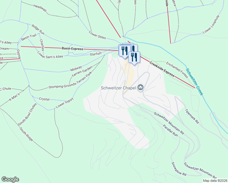 map of restaurants, bars, coffee shops, grocery stores, and more near 01 Crystal Springs Road in Sandpoint
