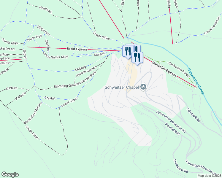 map of restaurants, bars, coffee shops, grocery stores, and more near 32 Crystal Run Road in Sandpoint