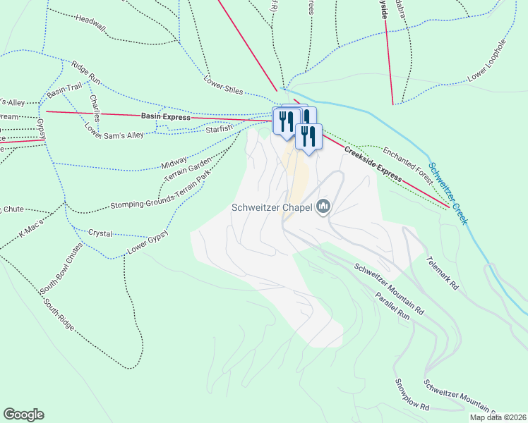 map of restaurants, bars, coffee shops, grocery stores, and more near 01 Crystal Springs Road in Sandpoint