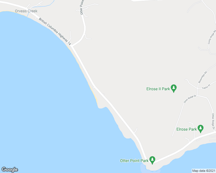 map of restaurants, bars, coffee shops, grocery stores, and more near 8580 West Coast Road in Sooke