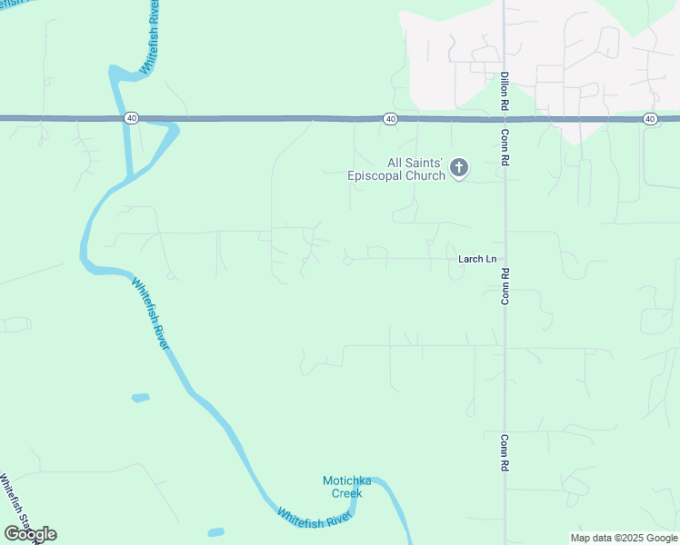map of restaurants, bars, coffee shops, grocery stores, and more near 204 Larch Lane in Columbia Falls