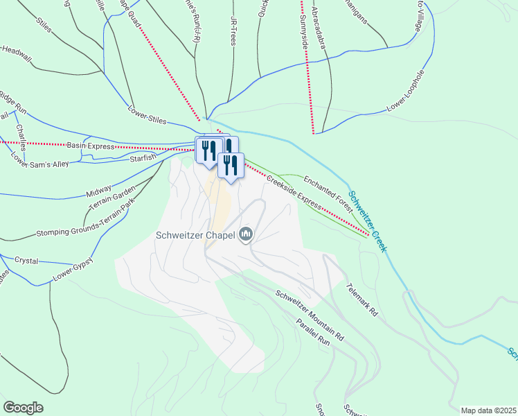 map of restaurants, bars, coffee shops, grocery stores, and more near 255 Northwest Passage in Sandpoint