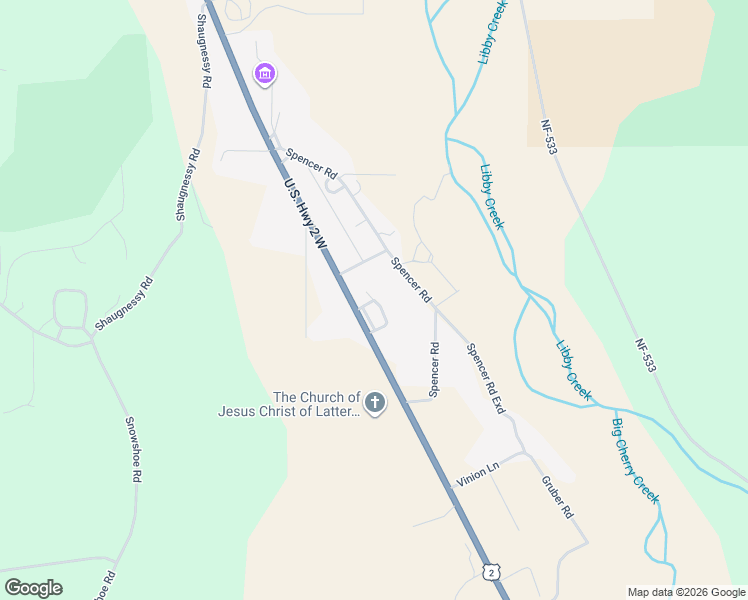 map of restaurants, bars, coffee shops, grocery stores, and more near 1851-1857 U.S. Highway 2 West in Libby