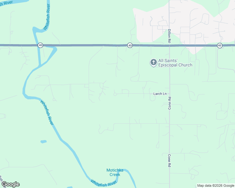 map of restaurants, bars, coffee shops, grocery stores, and more near 290 Larch Lane in Columbia Falls