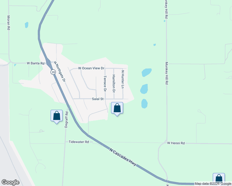 map of restaurants, bars, coffee shops, grocery stores, and more near 509 Salal Street in Oak Harbor