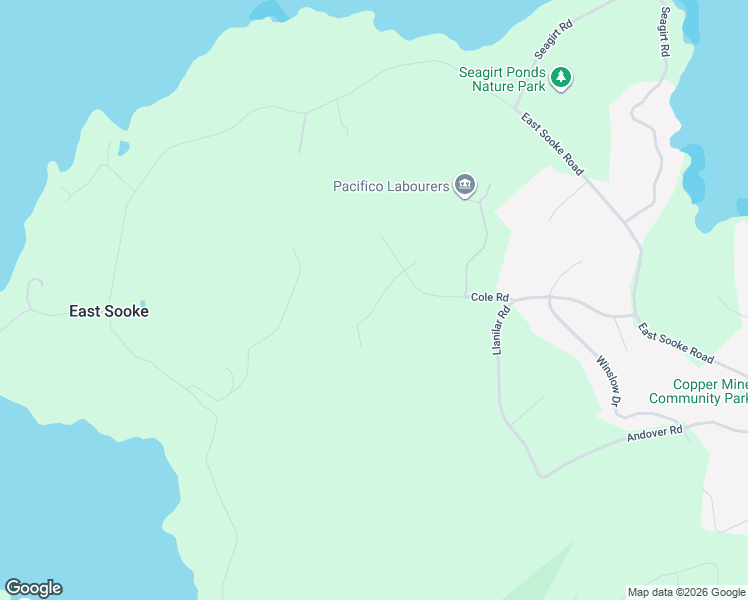 map of restaurants, bars, coffee shops, grocery stores, and more near 1668 Cole Road in Sooke