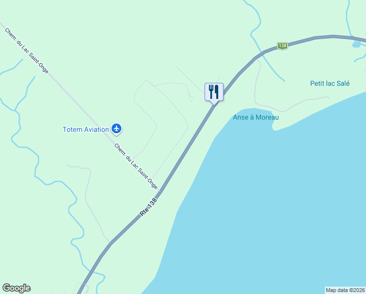map of restaurants, bars, coffee shops, grocery stores, and more near 435 Route 138 in Les Escoumins