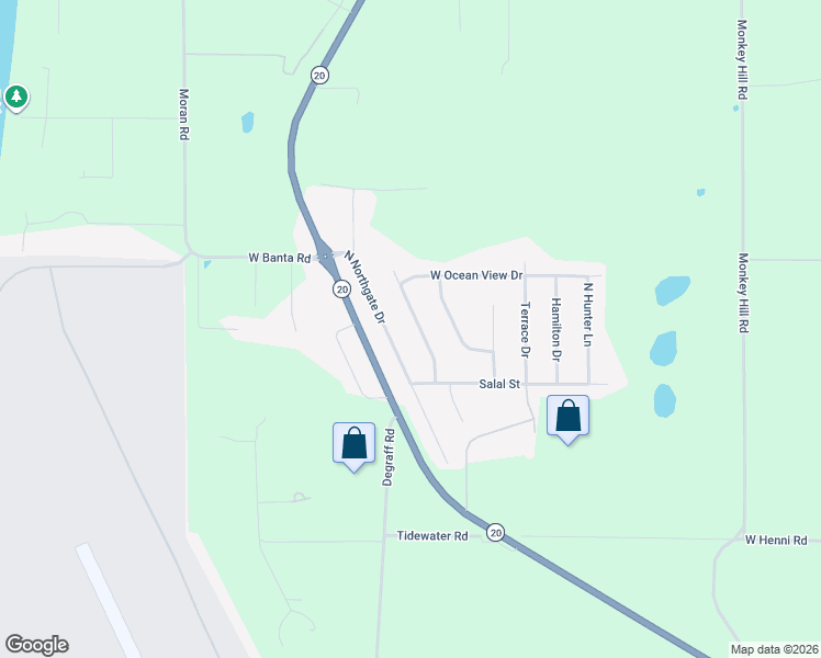 map of restaurants, bars, coffee shops, grocery stores, and more near 4353 North Rhododendron Drive in Oak Harbor