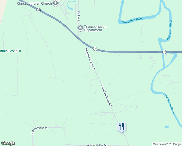 map of restaurants, bars, coffee shops, grocery stores, and more near 5064 Whitefish Stage Road in Whitefish
