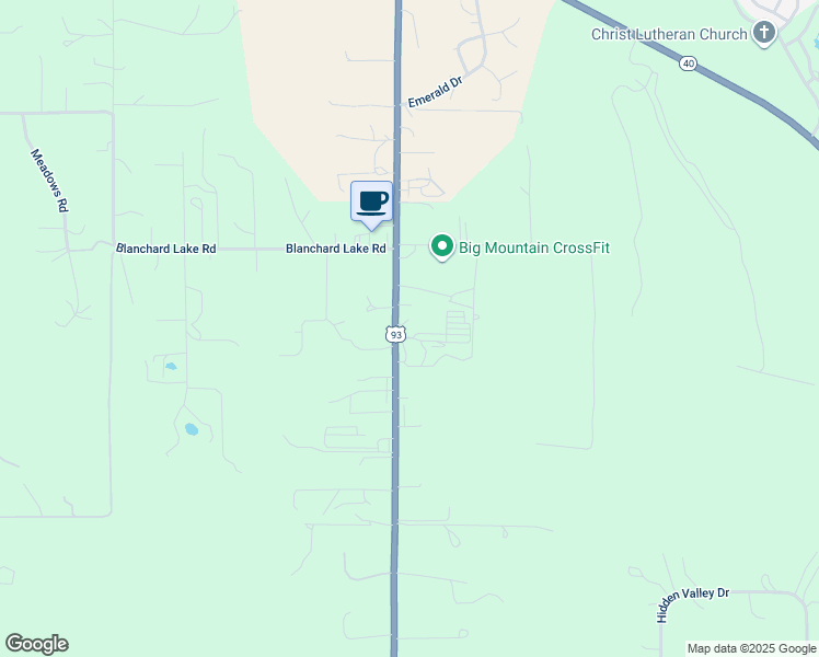 map of restaurants, bars, coffee shops, grocery stores, and more near 5745 U.S. 93 in Whitefish