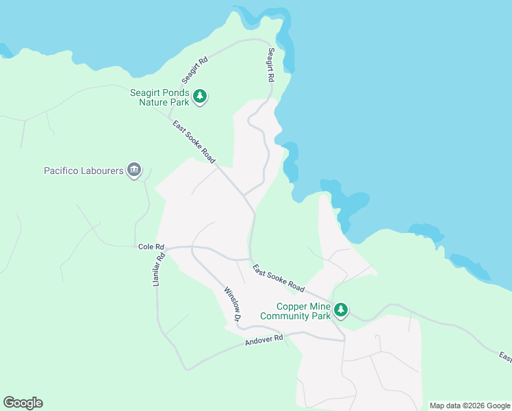 map of restaurants, bars, coffee shops, grocery stores, and more near 3 Seagirt Road in Sooke
