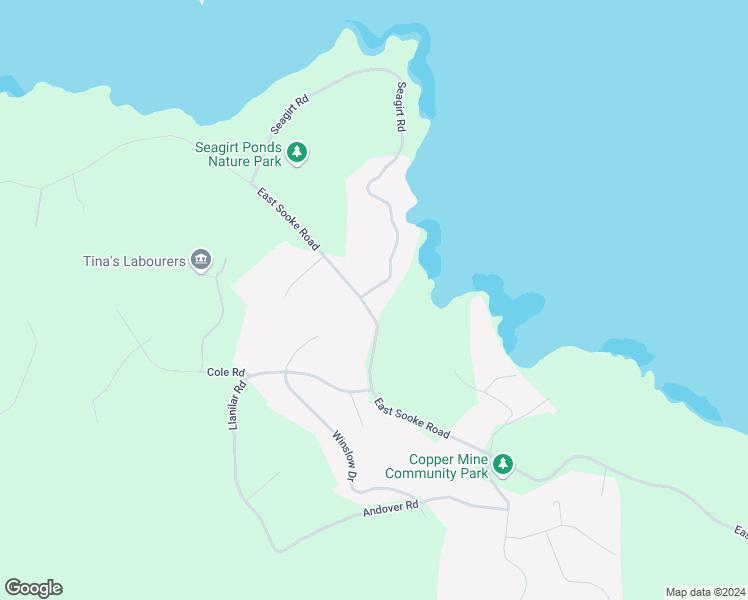 map of restaurants, bars, coffee shops, grocery stores, and more near 3 Seagirt Road in Sooke