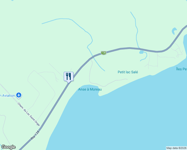 map of restaurants, bars, coffee shops, grocery stores, and more near 16 Chemin de la Marée Montante in Les Escoumins