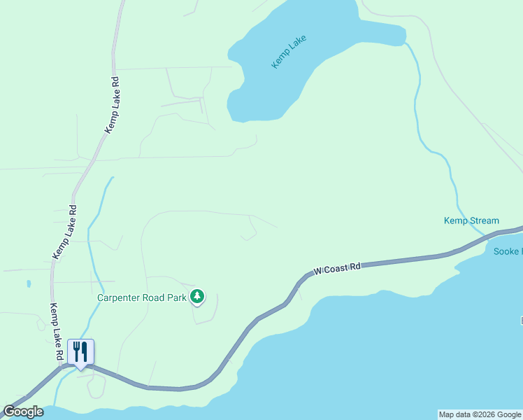 map of restaurants, bars, coffee shops, grocery stores, and more near 2410 Carpenter Road in Sooke