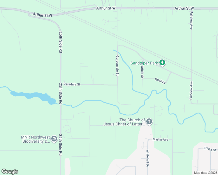 map of restaurants, bars, coffee shops, grocery stores, and more near 2480 Veradale Street in Thunder Bay