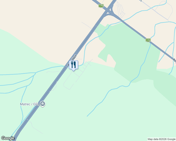 map of restaurants, bars, coffee shops, grocery stores, and more near 3160 Rue des Golfeurs in Saguenay